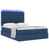 vidaXL Bett mit Stauraum und LED mit LED Blau 140 x 190 cm Polyester