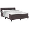 vidaXL Boxspringbett mit Kopfteil Dunkelbraun 200 x 160 cm Stoff