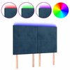 vidaXL LED Kopfteil Dunkelblau 144x5x118/128 cm Samt