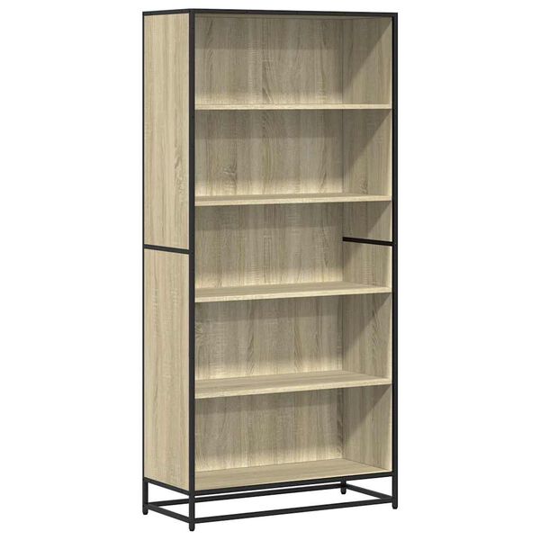 vidaXL B&uuml;cherregal Sonoma-Eiche 80,5x35x170,5 cm Holzwerkstoff