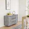 vidaXL Sideboard mit 3 Schubladen Grau Sonoma 120x41x75 cm