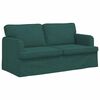 vidaXL Sofa 140cm 2 pcs Dunkelgr&uuml;n Metall