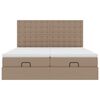 vidaXL Ottoman-Bett mit Matratzen Cappuccino 180x200cm Kunstleder