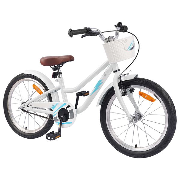 vidaXL Kinderfahrrad 18 Zoll f&uuml;r 5-7 Jahre alt Wei&szlig;