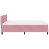 vidaXL Boxspringbett mit Matratze mit Kopfteil Rosa 160 x 200 cm Samt