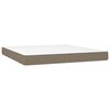vidaXL Boxspringbett mit Matratze Taupe 180x200 cm Stoff