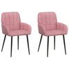 vidaXL Esszimmerst&uuml;hle 2 Stk. Samt Rosa 57 x 50 x 85 cm