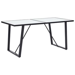 vidaXL Esstisch Wei&szlig; 160 x 80 x 75 cm Hartglas