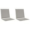 vidaXL Sitz- und R&uuml;ckenkissen 2 pcs Hellgrau 47 x 45 x 2 cm Polyester