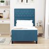 vidaXL Boxspringbett mit Kopfteil Dunkelblau 90 x 190 cm Samt