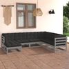 vidaXL 7-tlg. Garten-Lounge-Set mit Kissen Massivholz Kiefer
