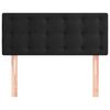 vidaXL Kopfteil Schwarz 100x5x78/88 cm Samt