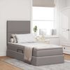 vidaXL Bett mit Stauraum und LED mit LED Taupe 90 x 200 cm Polyester