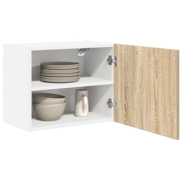 vidaXL H&auml;ngeschrank 2 pcs Sonoma-Eiche und Wei&szlig; 50 x 31 x 40 cm