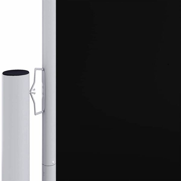vidaXL Seitenmarkise Ausziehbar Schwarz 200x1000 cm