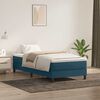 vidaXL Boxspringbett mit Matratze Dunkelblau 80x210 cm Samt