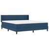 vidaXL Boxspringbett mit Matratze Blau 200 x 180 cm Polyester