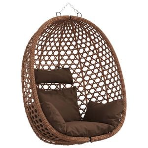 vidaXL H&auml;ngesessel ohne Gestell Kaffeebraun 92 x 57,5 x 110 cm