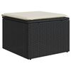 vidaXL 9-tlg. Garten-Sofagarnitur mit Kissen Schwarz Poly Rattan