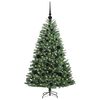 vidaXL K&uuml;nstlicher klappbarer Weihnachtsbaum mit 150 LEDs Gr&uuml;n 120 cm