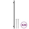vidaXL M&ouml;belgriffe 20 Stk. Schwarz 480 mm Edelstahl