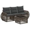 vidaXL Gartensofa-set 4 pcs Grau und Dunkelgrau Poly-Rattan