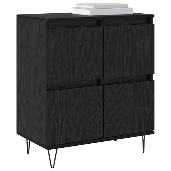 vidaXL Sideboard Schwarz Eichen-Optik 60 x 35 x 70 cm