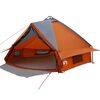 vidaXL Teepee Zelt mit Dach Grau und Orange 490 x 410 x 210 cm