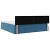 vidaXL Aufbewahrungsbett mit Matratze Dunkelblau 200 x 200 cm Samt