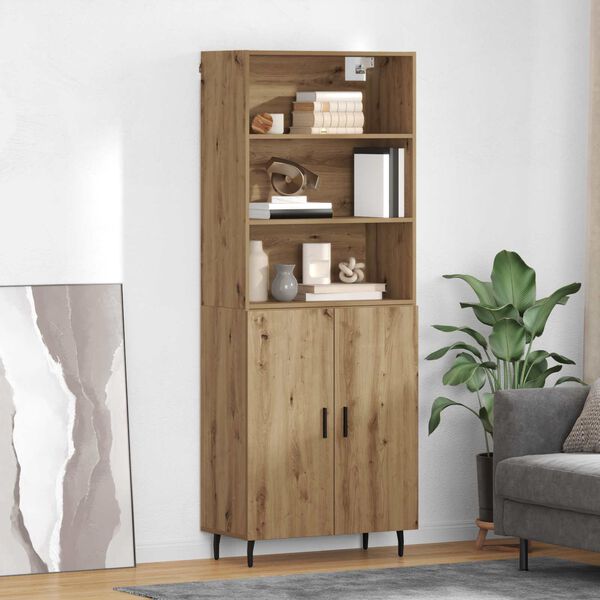 vidaXL Highboard Artisan-Eiche 69,5 x 34 x 180 cm