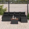 vidaXL Garten-Sofa-Set 6 pcs Schwarz