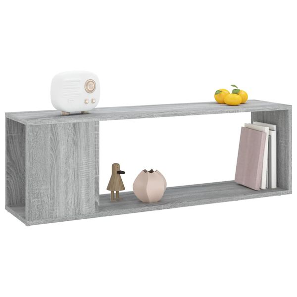 vidaXL TV-Schrank Grau Sonoma 100x24x32 cm Holzwerkstoff