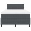 vidaXL Boxspringbett Dunkelgrau und Weiß 203 x 120 x 88 cm Cordstoff