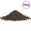 vidaXL Basalt-Kies 25 kg Schwarz 5-8 mm