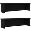 vidaXL K&uuml;chenregale Stapelbar 2 Stk. Schwarz 60x15x16 cm