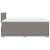 vidaXL Boxspringbett mit Matratze Taupe 120x190 cm Stoff