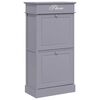 vidaXL Schuhschrank Grau 50 x 28 x 98 cm Paulownia Holz