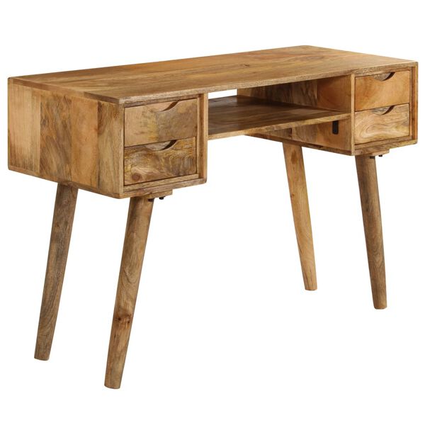 vidaXL Schreibtisch Massivholz Mango 115&times;47&times;76 cm