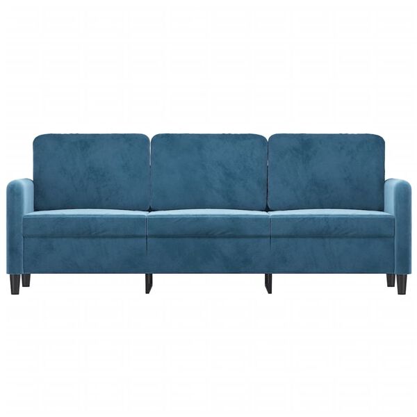 vidaXL 3-Sitzer-Sofa Blau 180 cm Samt