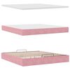 vidaXL Ottoman-Bett mit Matratze & LEDs Rosa 160x200 cm Samt