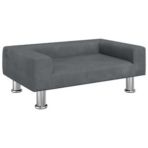 vidaXL Hundebett Dunkelgrau 70x45x26,5 cm Samt