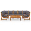 vidaXL 9-tlg. Garten-Lounge-Set mit Auflagen Massivholz Akazie