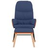 vidaXL Schaukelsessel mit Hocker Blau Stoff