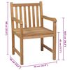 vidaXL Gartenst&uuml;hle 8 Stk. mit Schwarzen Kissen Massivholz Teak