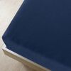 vidaXL Spannbettlaken Jersey Marineblau 180x200 cm Baumwolle