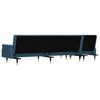 vidaXL Schlafsofa in L-Form Blau 271x140x70 cm Samt