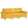 vidaXL 3-Sitzer-Sofa mit Kissen Hellgelb 180 cm Samt