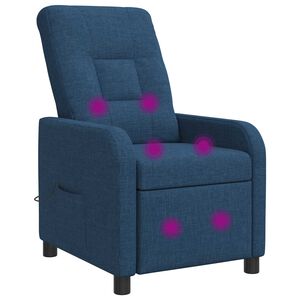 vidaXL Massage Relaxsessel Blau Stoff