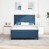 vidaXL Boxspringbett mit Matratze mit LED Blau 140 x 200 cm Stoff