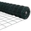 vidaXL Zaun mit Pfosten Gr&uuml;n 0,6 x 10 m Stahl und PVC